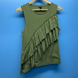 J.Crew army green tank top small